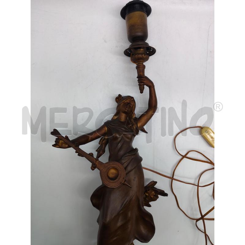 LAMPADA AUG. MOREAU BRONZO PATINATO ANTICA | Mercatino dell'Usato Messina 4