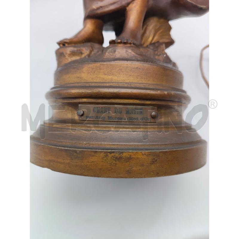 LAMPADA AUG. MOREAU BRONZO PATINATO ANTICA | Mercatino dell'Usato Messina 5