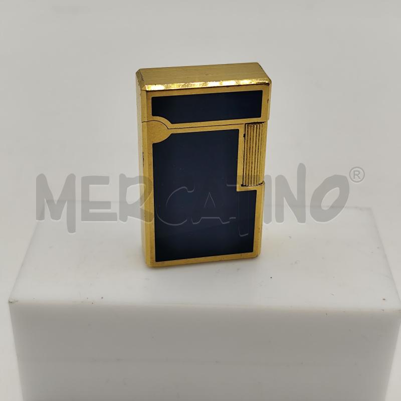 ACCENDINO DA COLLEZIONE FLAMINAIRE BLU LACCATO DORATO | Mercatino dell'Usato Corbetta 1