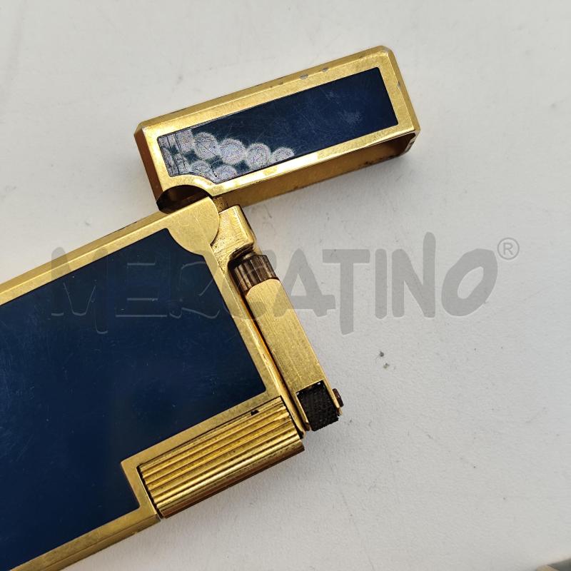 ACCENDINO DA COLLEZIONE FLAMINAIRE BLU LACCATO DORATO | Mercatino dell'Usato Corbetta 4