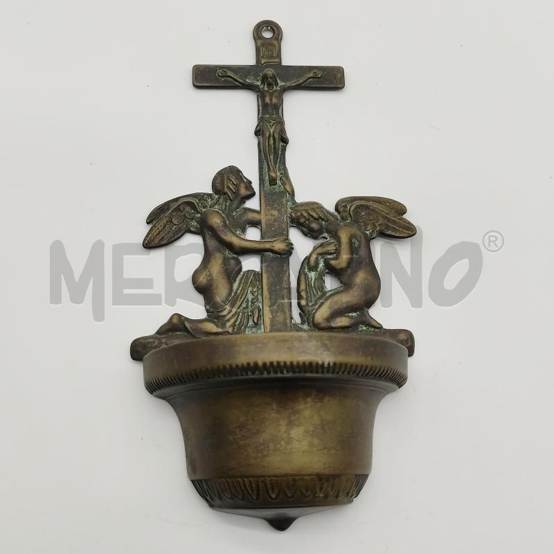 ACQUASANTIERA METALLO 31.5 CM | Mercatino dell'Usato Corbetta 1