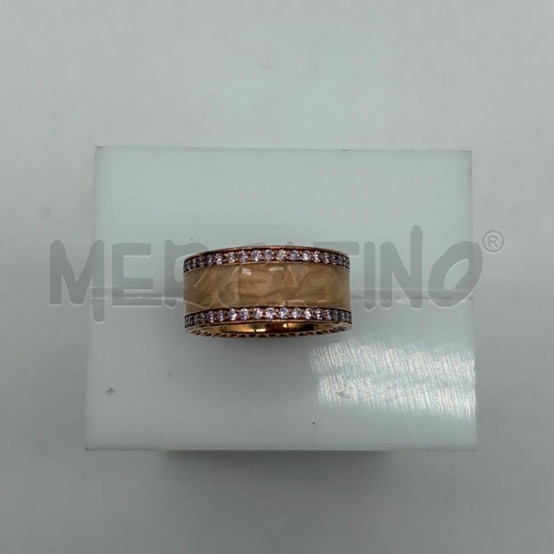 ANELLO DONNA PANDORA ORO ROSE STRASS ROSA BORDO CUORI | Mercatino dell'Usato Corbetta 1