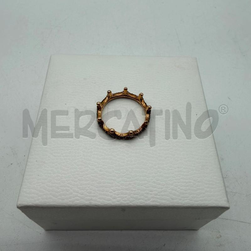 ANELLO DONNA PANDORS CORONA ORO ROSE STRASS ROSA | Mercatino dell'Usato Corbetta 2