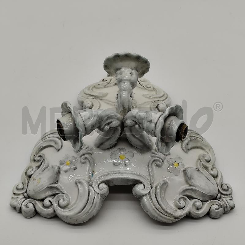 APPLIQUE TANAGRA ROMA CERAMICA ARTISTICA 3 LUCI | Mercatino dell'Usato Corbetta 1