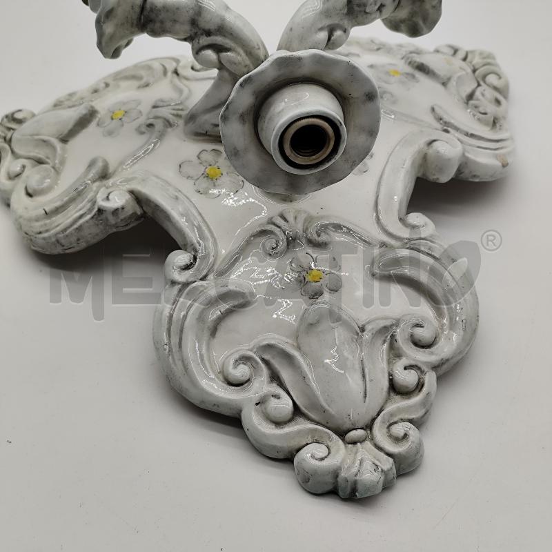 APPLIQUE TANAGRA ROMA CERAMICA ARTISTICA 3 LUCI | Mercatino dell'Usato Corbetta 2