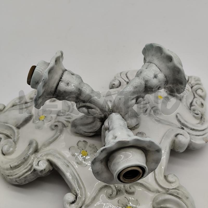 APPLIQUE TANAGRA ROMA CERAMICA ARTISTICA 3 LUCI | Mercatino dell'Usato Corbetta 3