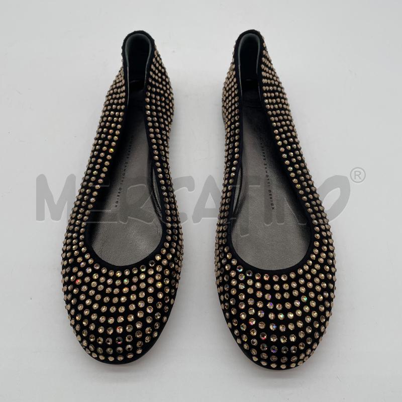 BALLERINA GIUSEPPE ZANOTTI AMUR CRYSTAL NERO CRISTALLI DORATO | Mercatino dell'Usato Corbetta 1