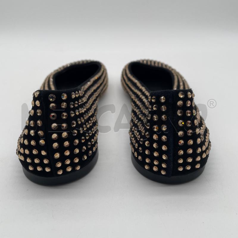 BALLERINA GIUSEPPE ZANOTTI AMUR CRYSTAL NERO CRISTALLI DORATO | Mercatino dell'Usato Corbetta 2