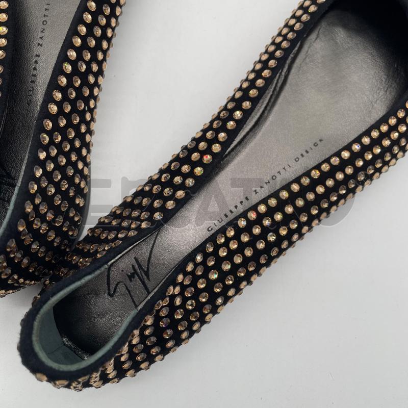 BALLERINA GIUSEPPE ZANOTTI AMUR CRYSTAL NERO CRISTALLI DORATO | Mercatino dell'Usato Corbetta 3