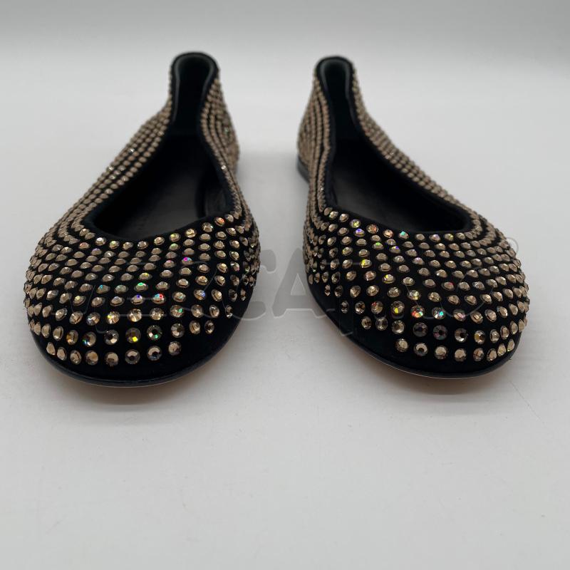 BALLERINA GIUSEPPE ZANOTTI AMUR CRYSTAL NERO CRISTALLI DORATO | Mercatino dell'Usato Corbetta 4