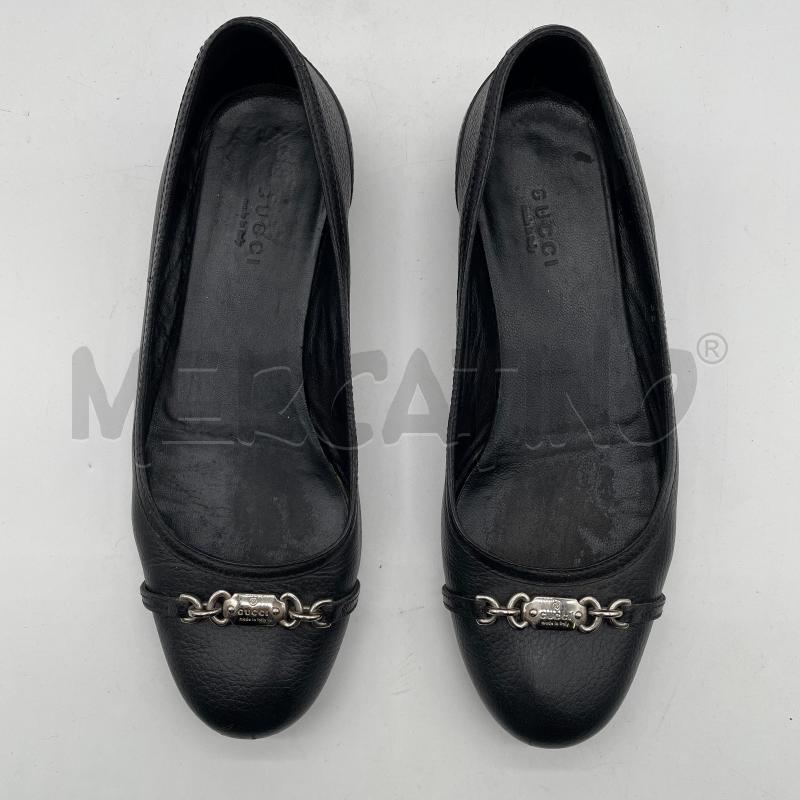 BALLERINA GUCCI NEW PRAGA PRINTED PELLE NERO  | Mercatino dell'Usato Corbetta 4