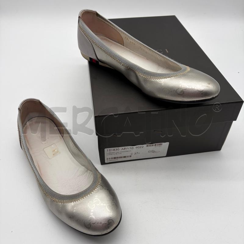 BALLERINA GUCCI SILVER MONOGRAM INS PELLE | Mercatino dell'Usato Corbetta 1