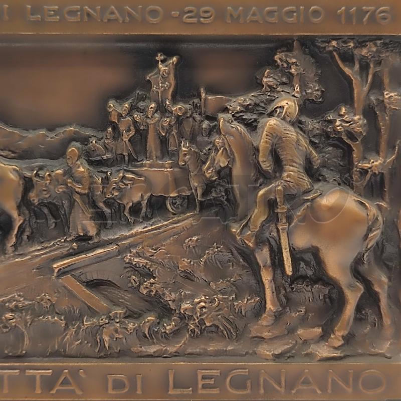 BASSORILIEVO IN BRONZO BATTAGLIA DI LEGNANO 29 MAGGIO 1176 | Mercatino dell'Usato Corbetta 3