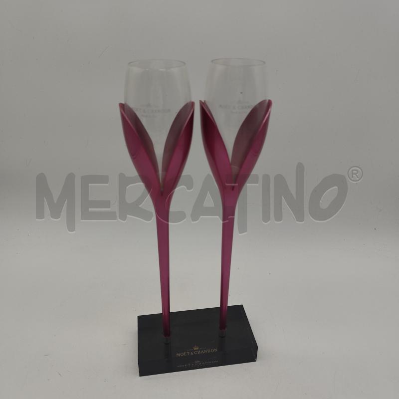 BICCHIERI MOET & CHANDON 2 PZ TULIPANI VIOLA | Mercatino dell'Usato Corbetta 1