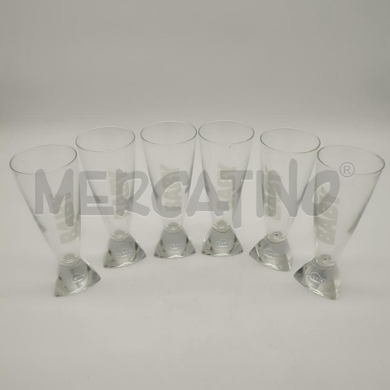 BICCHIERI PZ. 6 MARTINI BASE TRIANGOLARE | Mercatino dell'Usato Corbetta 1