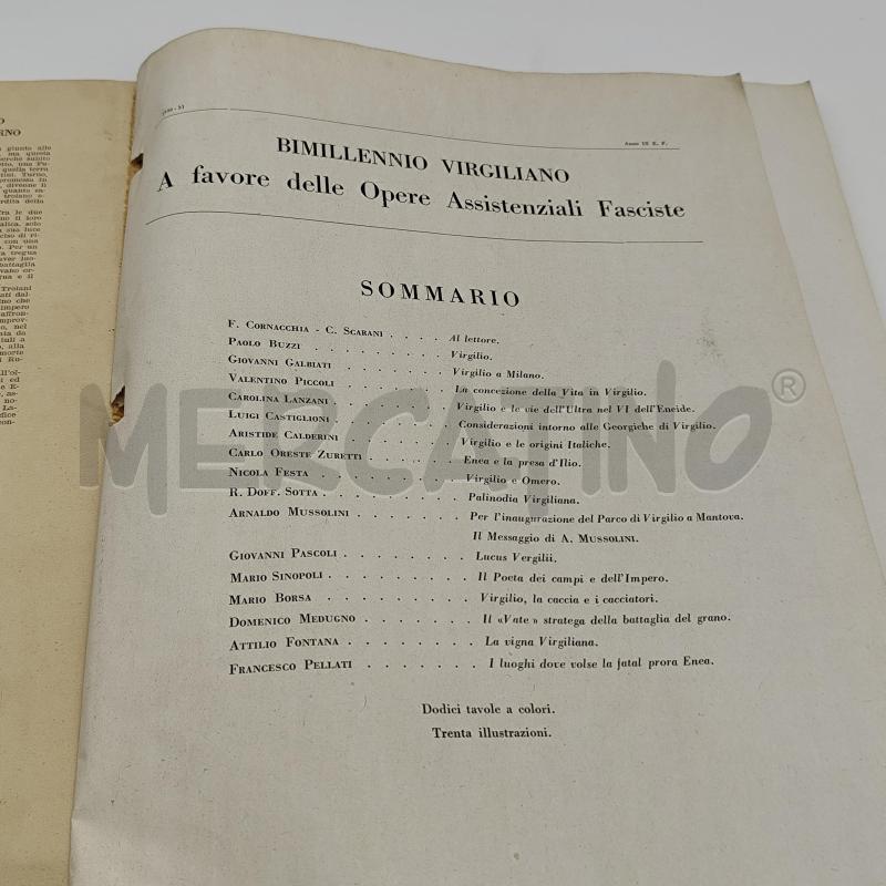 BIMILLENNIO VIRGILIANO 1930 31 ANNO IX | Mercatino dell'Usato Corbetta 3