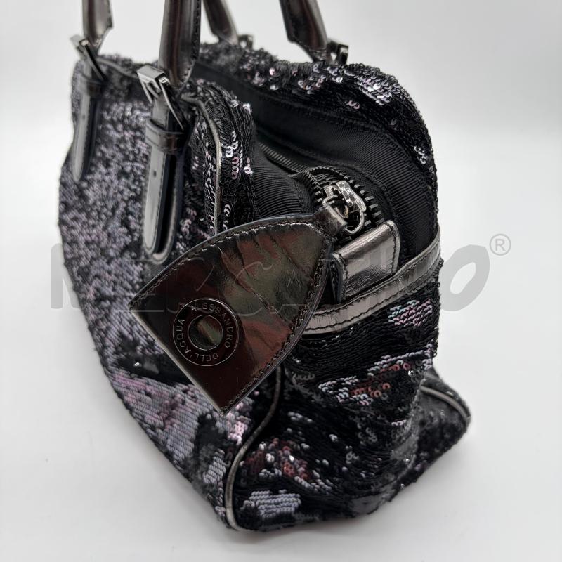BORSA DONNA ALESSANDRO DELL'ACQUA PAIETTES BRUNITO INS PELLE | Mercatino dell'Usato Corbetta 5