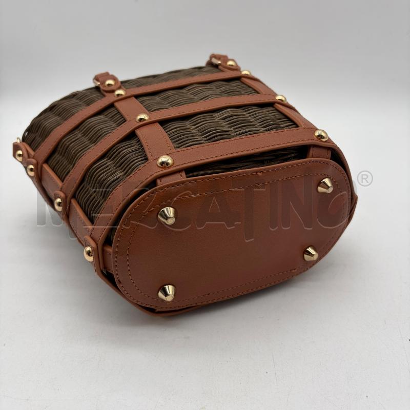 BORSA DONNA ALESSIA MASSIMO SECCHIELLO VIMINI MARR GRIGLIA SINT | Mercatino dell'Usato Corbetta 4