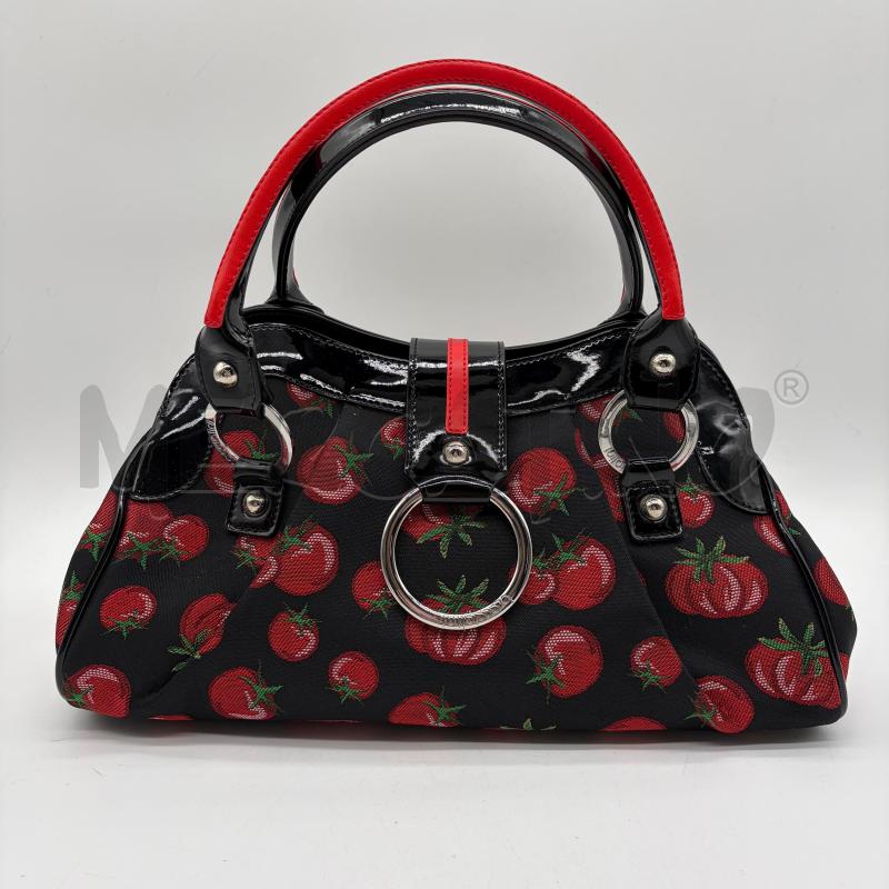 BORSA DONNA BRACCIALINI NERO TESS POMODORO | Mercatino dell'Usato Corbetta 1