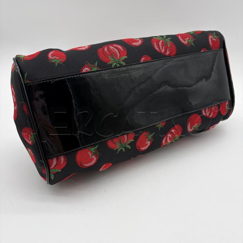 BORSA DONNA BRACCIALINI NERO TESS POMODORO | Mercatino dell'Usato Corbetta 4