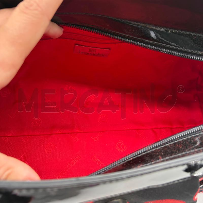 BORSA DONNA BRACCIALINI NERO TESS POMODORO | Mercatino dell'Usato Corbetta 5