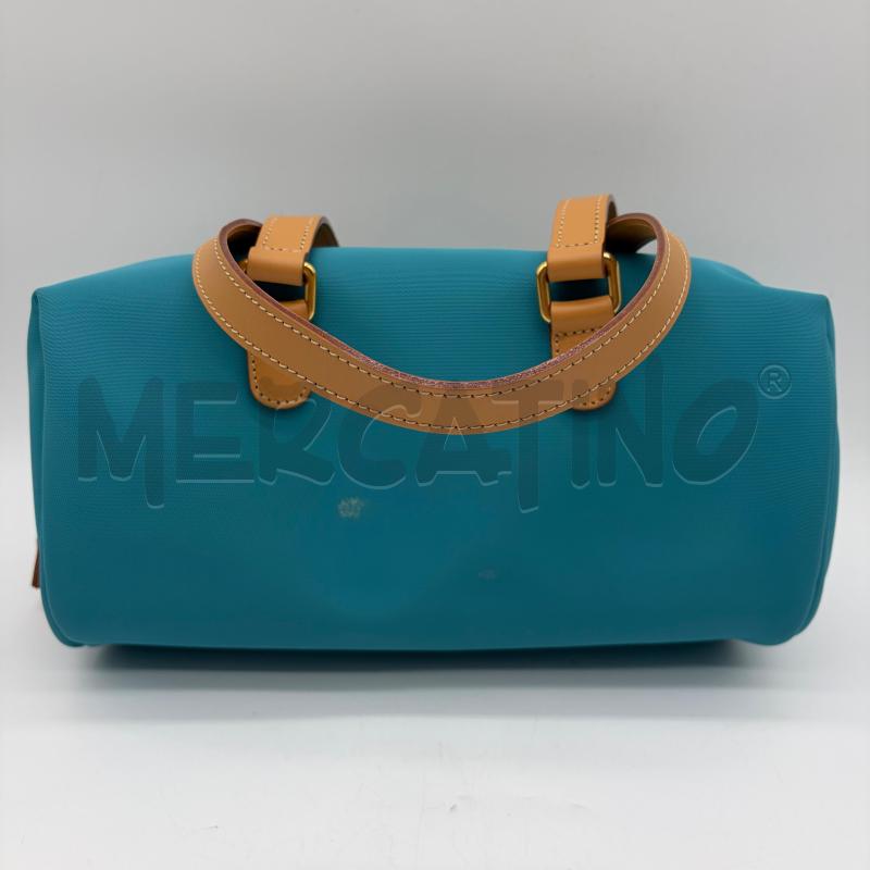 BORSA DONNA BRIC'S BAULETTO AZZURRO NYLON INS PELLE | Mercatino dell'Usato Corbetta 2