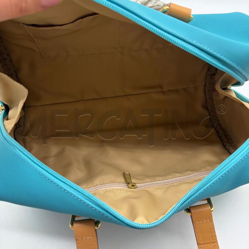BORSA DONNA BRIC'S BAULETTO AZZURRO NYLON INS PELLE | Mercatino dell'Usato Corbetta 5