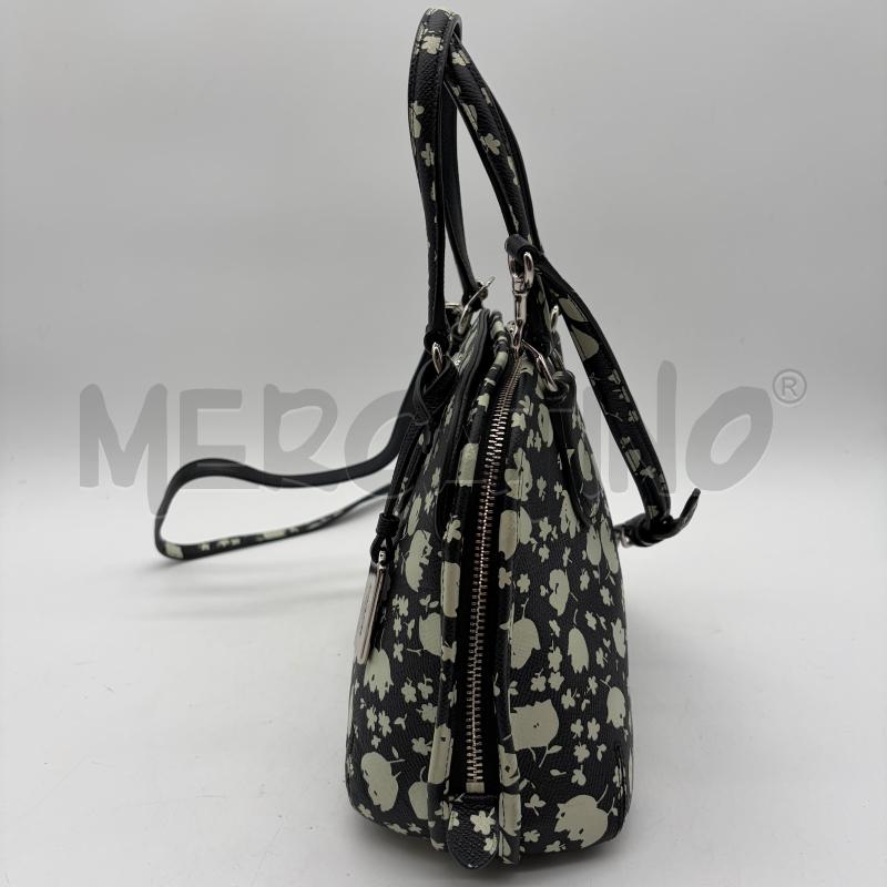 BORSA DONNA COACH NERO PELLE SAFFIANO FIORI PANNA | Mercatino dell'Usato Corbetta 2