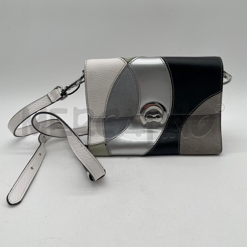 BORSA DONNA COCCINELLE PELLE BIANCO/GRIGIO/ARGENTATO/NERO | Mercatino dell'Usato Corbetta 1