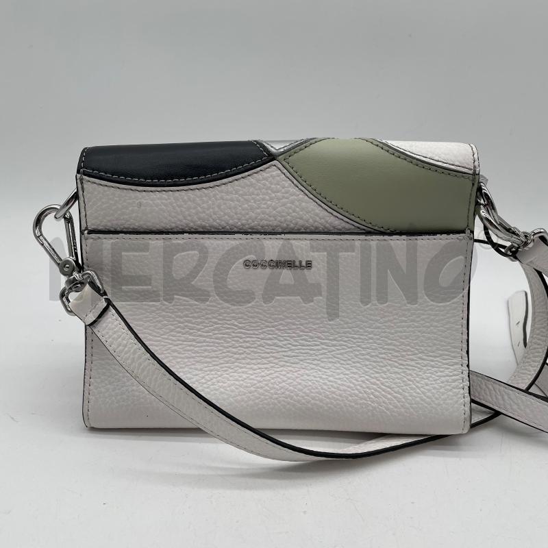 BORSA DONNA COCCINELLE PELLE BIANCO/GRIGIO/ARGENTATO/NERO | Mercatino dell'Usato Corbetta 2