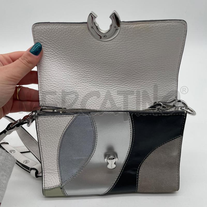 BORSA DONNA COCCINELLE PELLE BIANCO/GRIGIO/ARGENTATO/NERO | Mercatino dell'Usato Corbetta 5