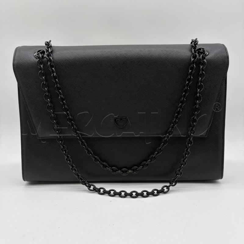 BORSA DONNA CRUCIANI BB BLACK BLOCK NERO PELLE SAFFIANO | Mercatino dell'Usato Corbetta 1