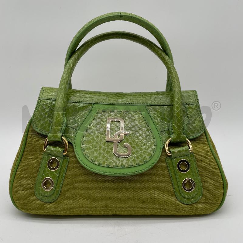 BORSA DONNA DOLCE & GABBANA HANDBAG VERDE TELA INS RETTILE | Mercatino dell'Usato Corbetta 1