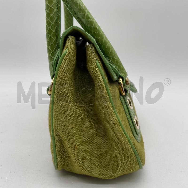 BORSA DONNA DOLCE & GABBANA HANDBAG VERDE TELA INS RETTILE | Mercatino dell'Usato Corbetta 3