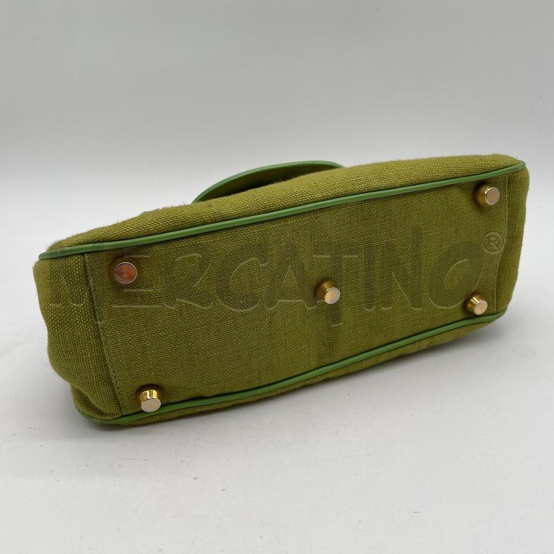 BORSA DONNA DOLCE & GABBANA HANDBAG VERDE TELA INS RETTILE | Mercatino dell'Usato Corbetta 4
