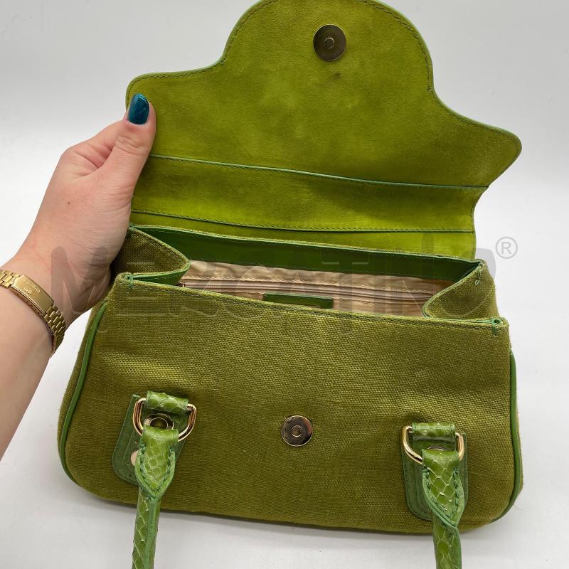 BORSA DONNA DOLCE & GABBANA HANDBAG VERDE TELA INS RETTILE | Mercatino dell'Usato Corbetta 5