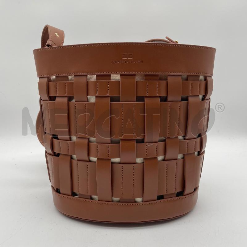 BORSA DONNA ELISABETTA FRANCHI SINT CUOIO INTRECCIATO SECCHIELLO | Mercatino dell'Usato Corbetta 1