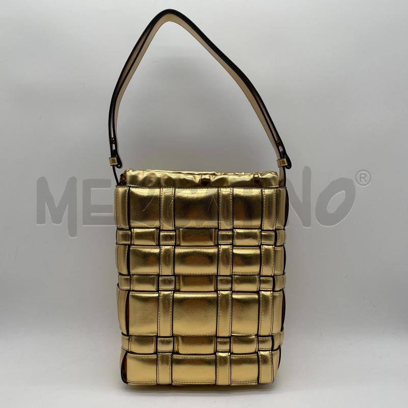 BORSA DONNA LIVIANA CONTI SECCHIELLO DORATA INTRECCIATA SINT | Mercatino dell'Usato Corbetta 1