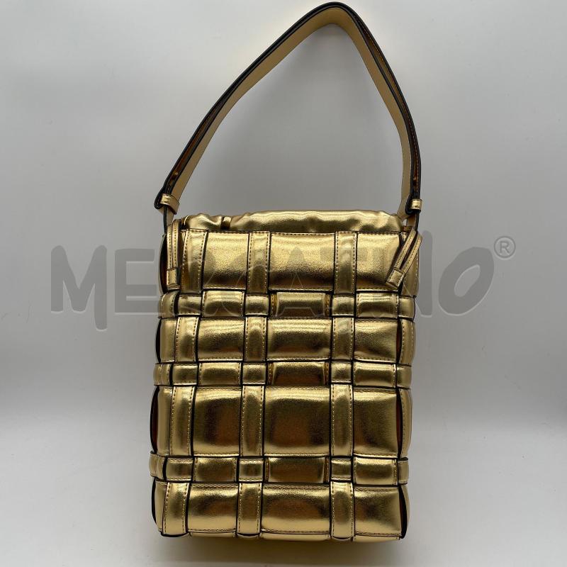 BORSA DONNA LIVIANA CONTI SECCHIELLO DORATA INTRECCIATA SINT | Mercatino dell'Usato Corbetta 2