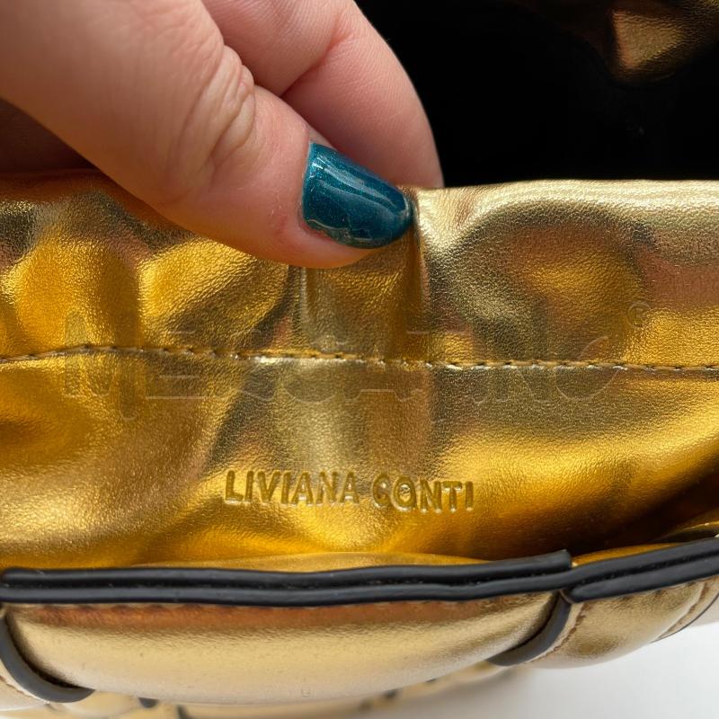 BORSA DONNA LIVIANA CONTI SECCHIELLO DORATA INTRECCIATA SINT | Mercatino dell'Usato Corbetta 3