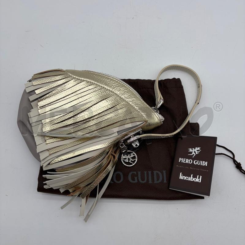 BORSA DONNA PIERO GUIDI FRANGE DORATO/PANNA INS TORTORA | Mercatino dell'Usato Corbetta 1