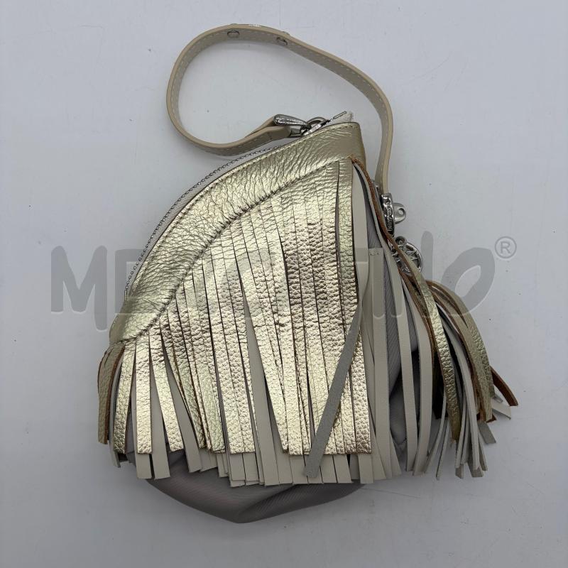 BORSA DONNA PIERO GUIDI FRANGE DORATO/PANNA INS TORTORA | Mercatino dell'Usato Corbetta 2
