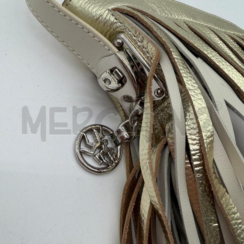 BORSA DONNA PIERO GUIDI FRANGE DORATO/PANNA INS TORTORA | Mercatino dell'Usato Corbetta 4