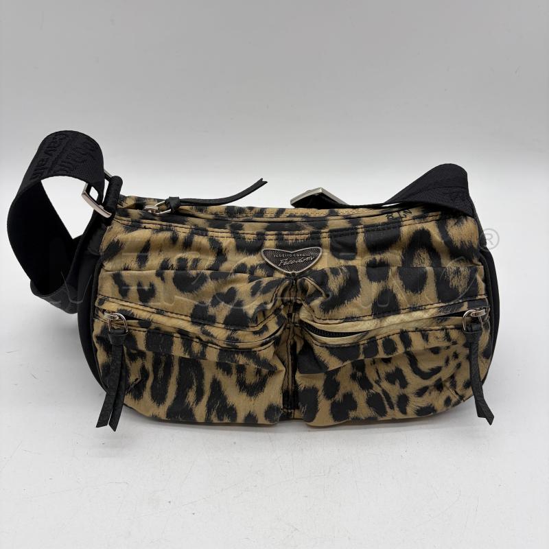 BORSA DONNA ROBERTO CAVALLI FREEDOM TESS LEOP INS NERO TASCHINI FRONTE | Mercatino dell'Usato Corbetta 1