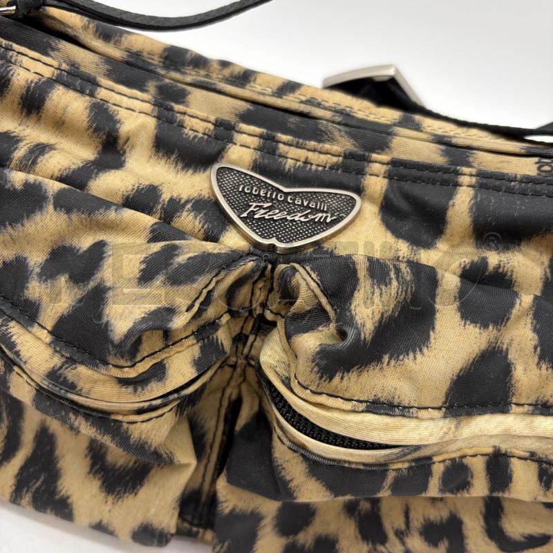 BORSA DONNA ROBERTO CAVALLI FREEDOM TESS LEOP INS NERO TASCHINI FRONTE | Mercatino dell'Usato Corbetta 2
