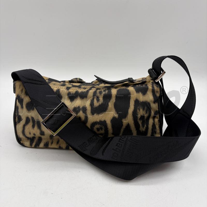 BORSA DONNA ROBERTO CAVALLI FREEDOM TESS LEOP INS NERO TASCHINI FRONTE | Mercatino dell'Usato Corbetta 3