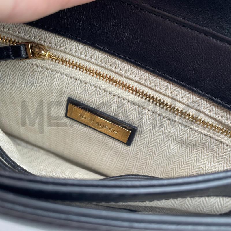 BORSA DONNA TORY BURCH NERO PELLE TRAPUNTATO LOGO DORATO FIBBIA | Mercatino dell'Usato Corbetta 5