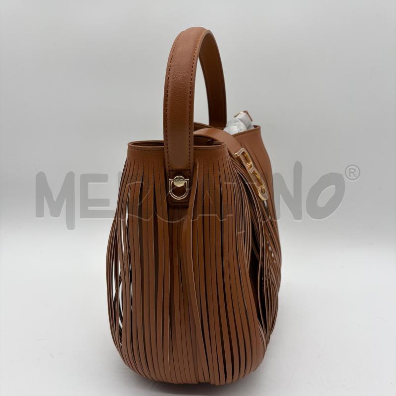 BORSA DONNA TOSCA BLU SECCHIELLO BEIGE LISTINI | Mercatino dell'Usato Corbetta 3