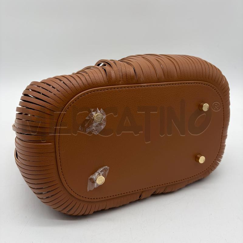 BORSA DONNA TOSCA BLU SECCHIELLO BEIGE LISTINI | Mercatino dell'Usato Corbetta 4