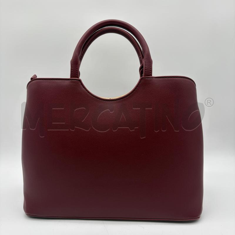 BORSA DONNA VALENTINO BORGOGNA SINT SCRITTA LOGO MEZZALUNA | Mercatino dell'Usato Corbetta 2